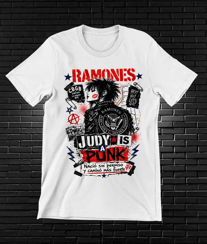 Camiseta Ramones CALEN diseño BANIX color Blanco