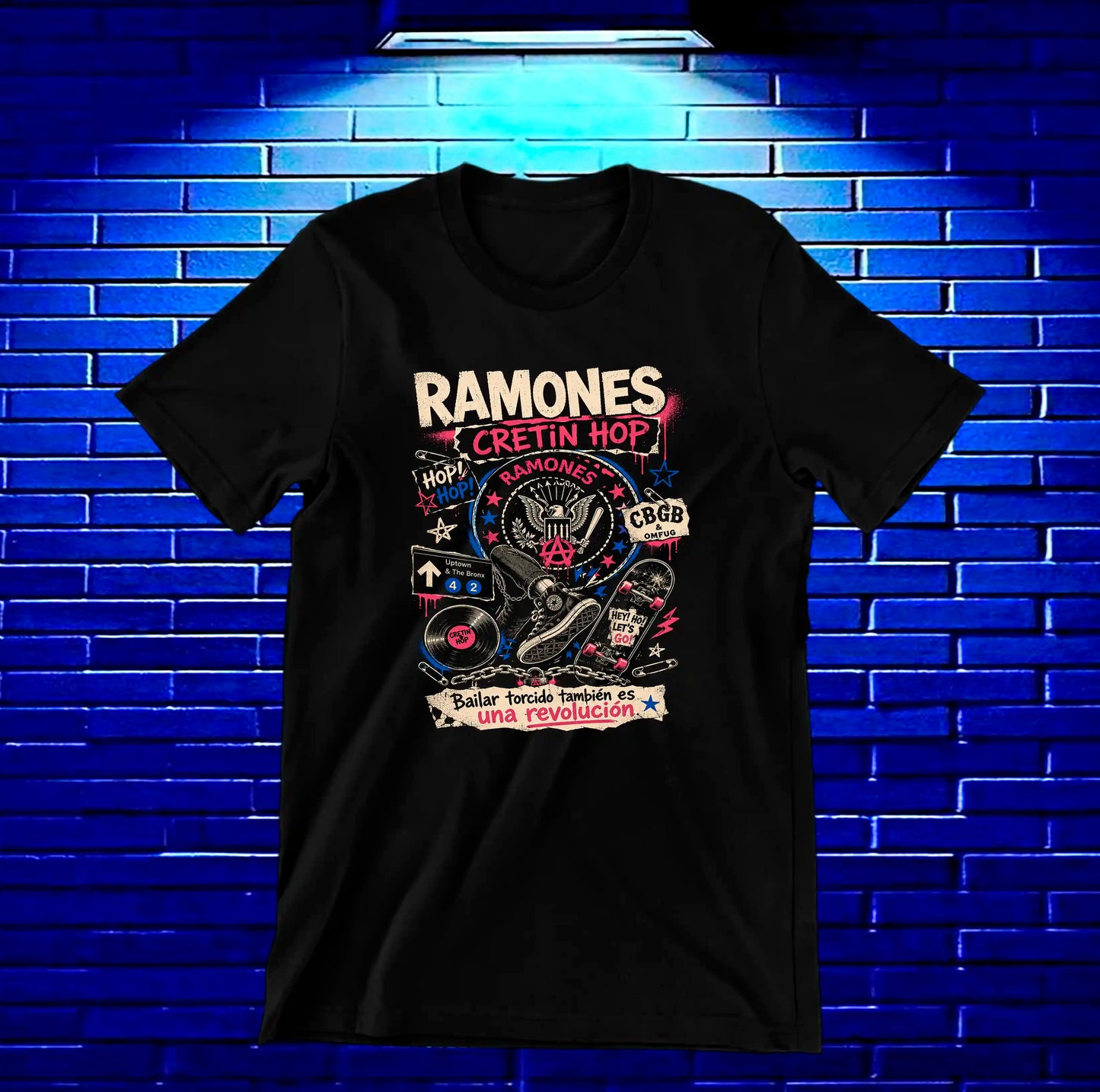 Camiseta Ramones CALEN diseño BANIX color Negro