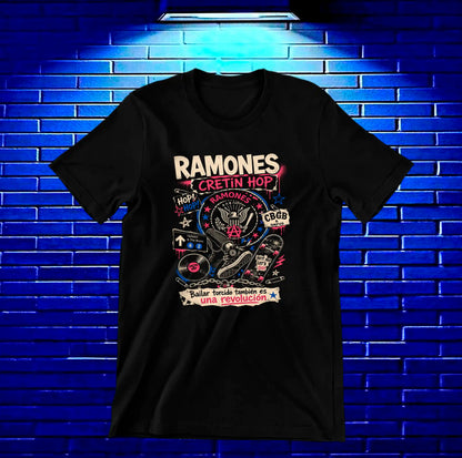 Camiseta Ramones CALEN diseño BANIX color Negro