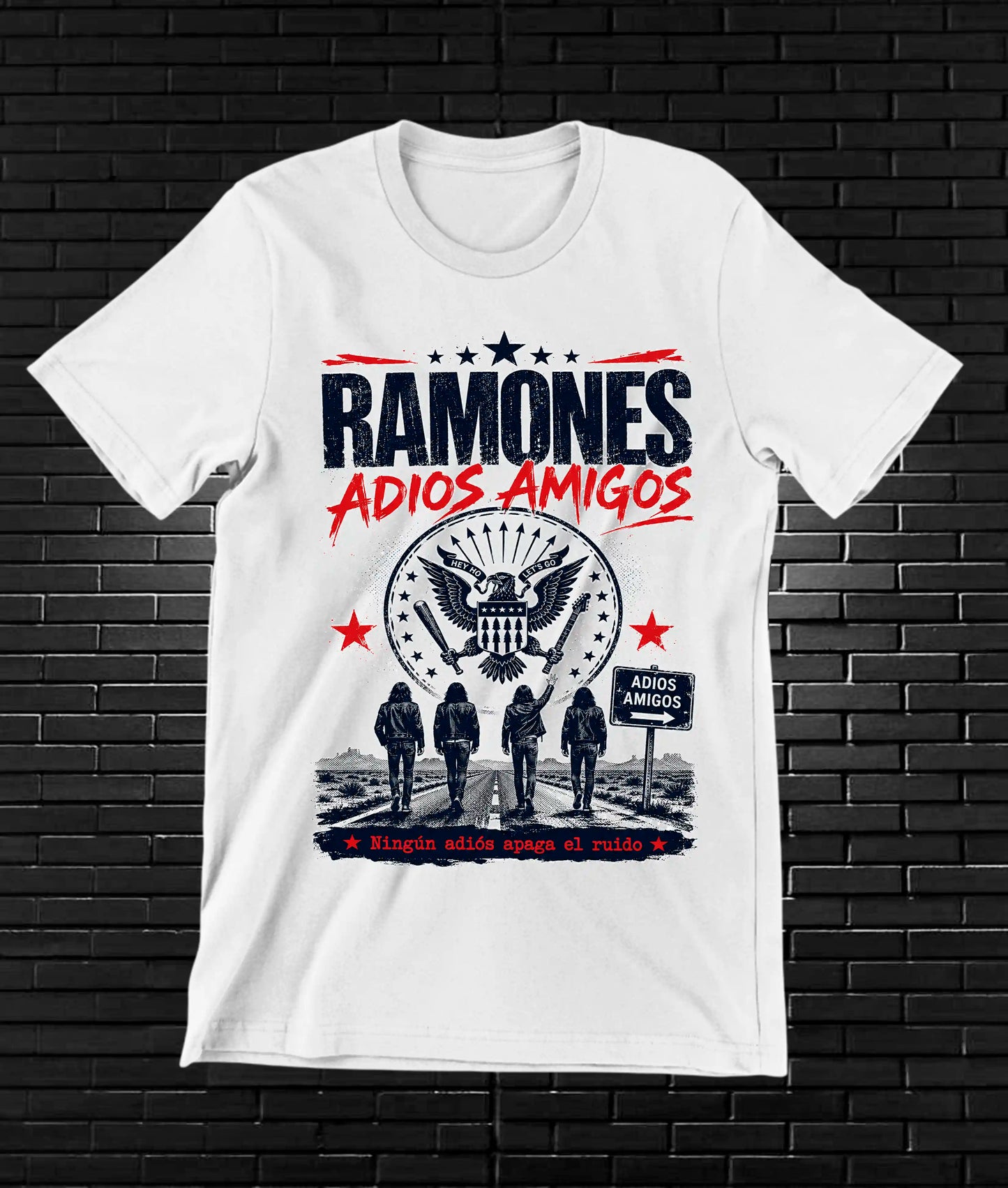 Camiseta Ramones CALEN diseño CAVOX color Blanco