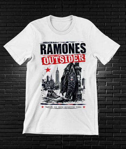 Camiseta Ramones CALEN diseño NIVRA color Blanco