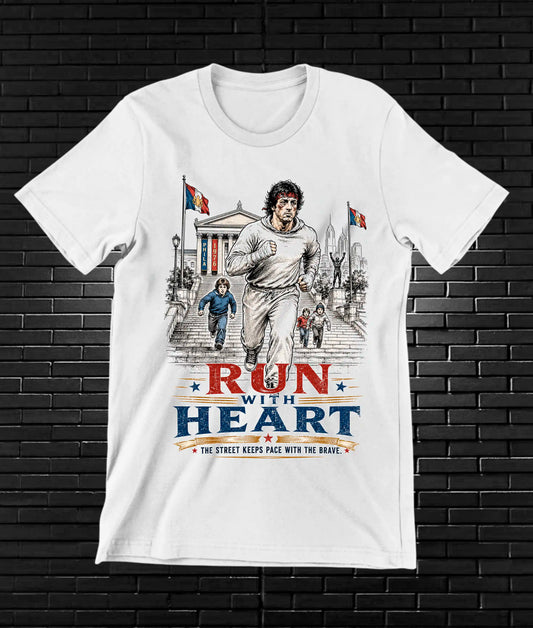 Camiseta Rocky – Run on Heart · Blanca