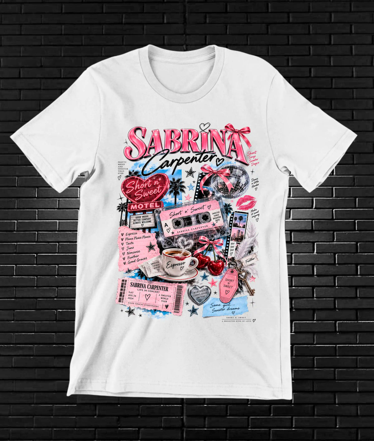 Camiseta Sabrina Carpenter BALOR - BAREN Blanco