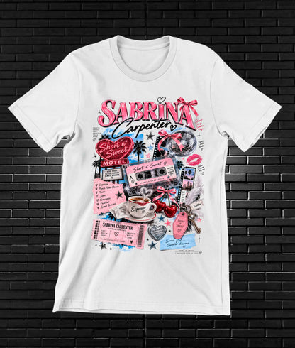Camiseta Sabrina Carpenter BALOR - BAREN Blanco