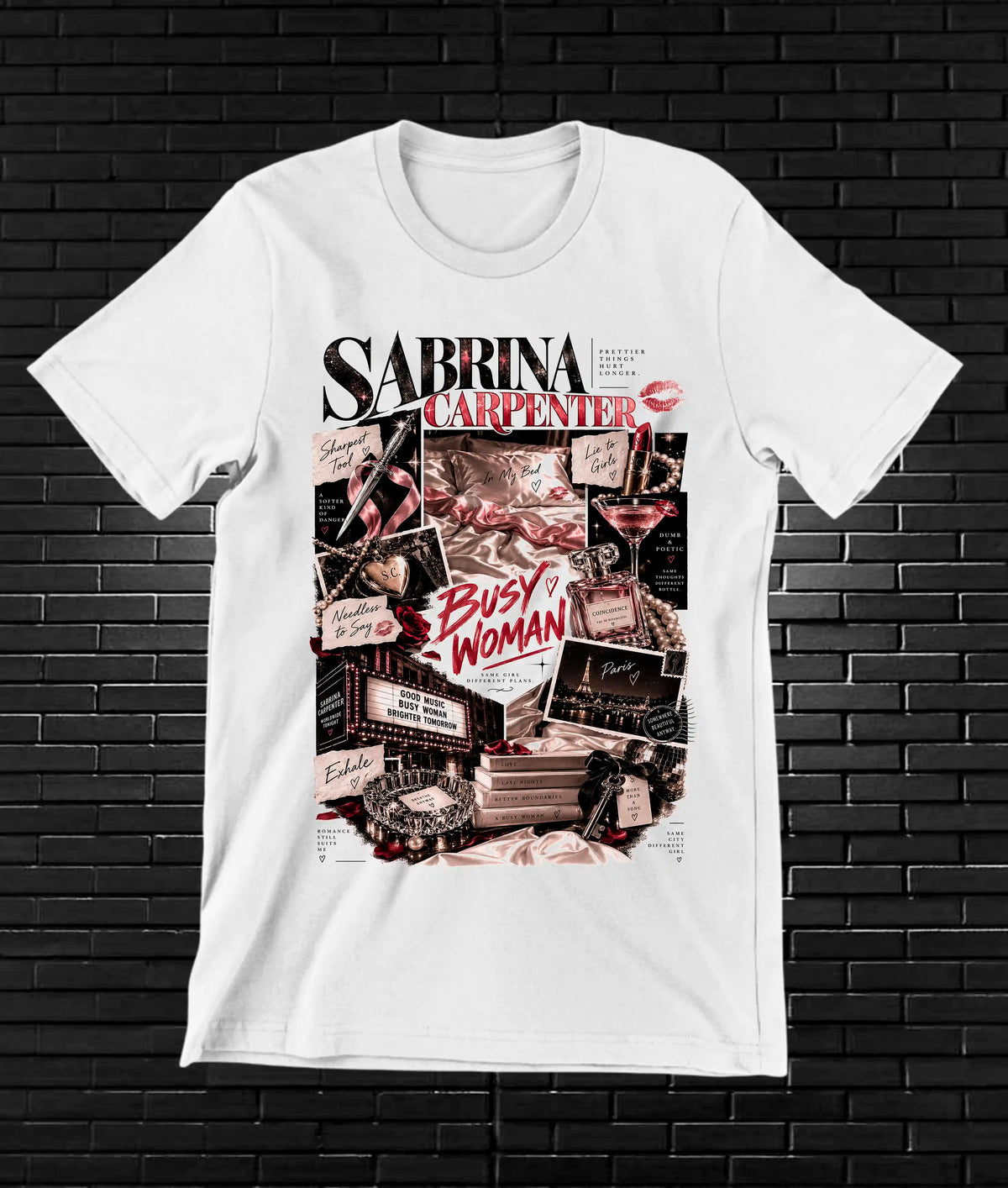 Camiseta Sabrina Carpenter BAXOR - MERON Blanco
