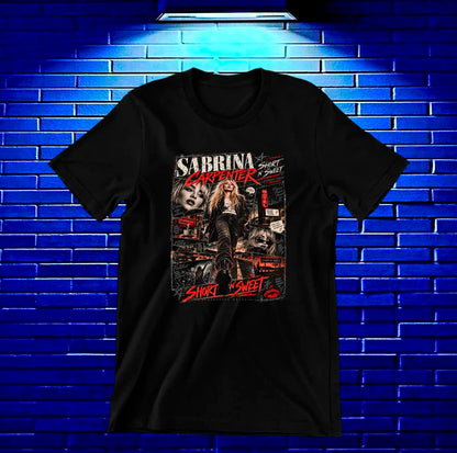 Camiseta Sabrina Carpenter CAMINE - MERON Negro