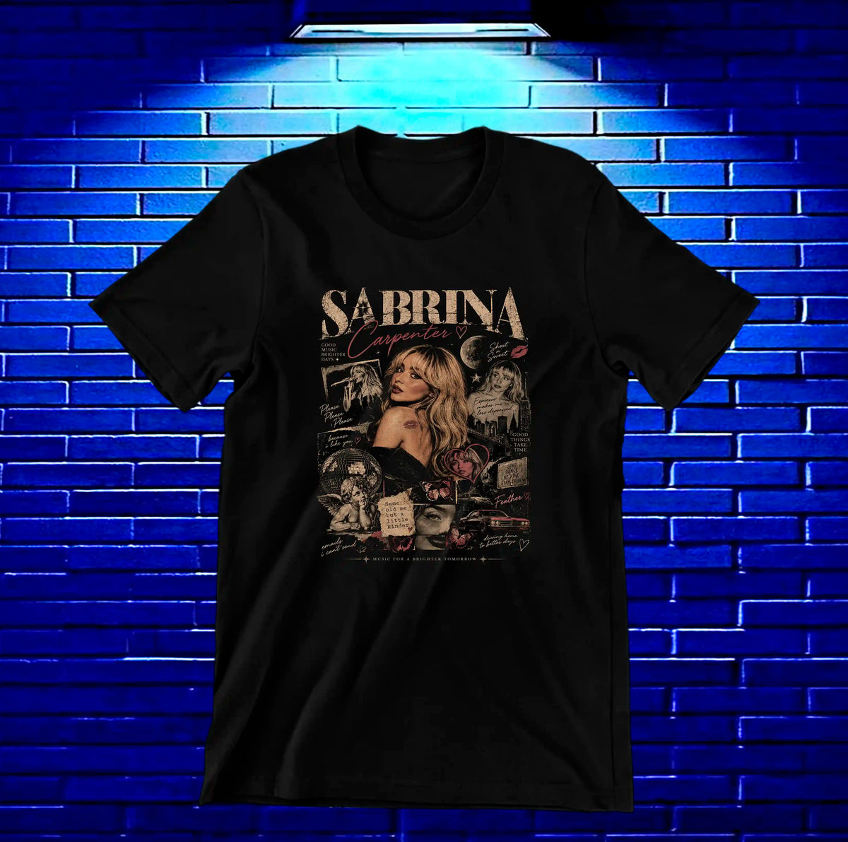 Camiseta Sabrina Carpenter CAMINE - NIVRA Negro