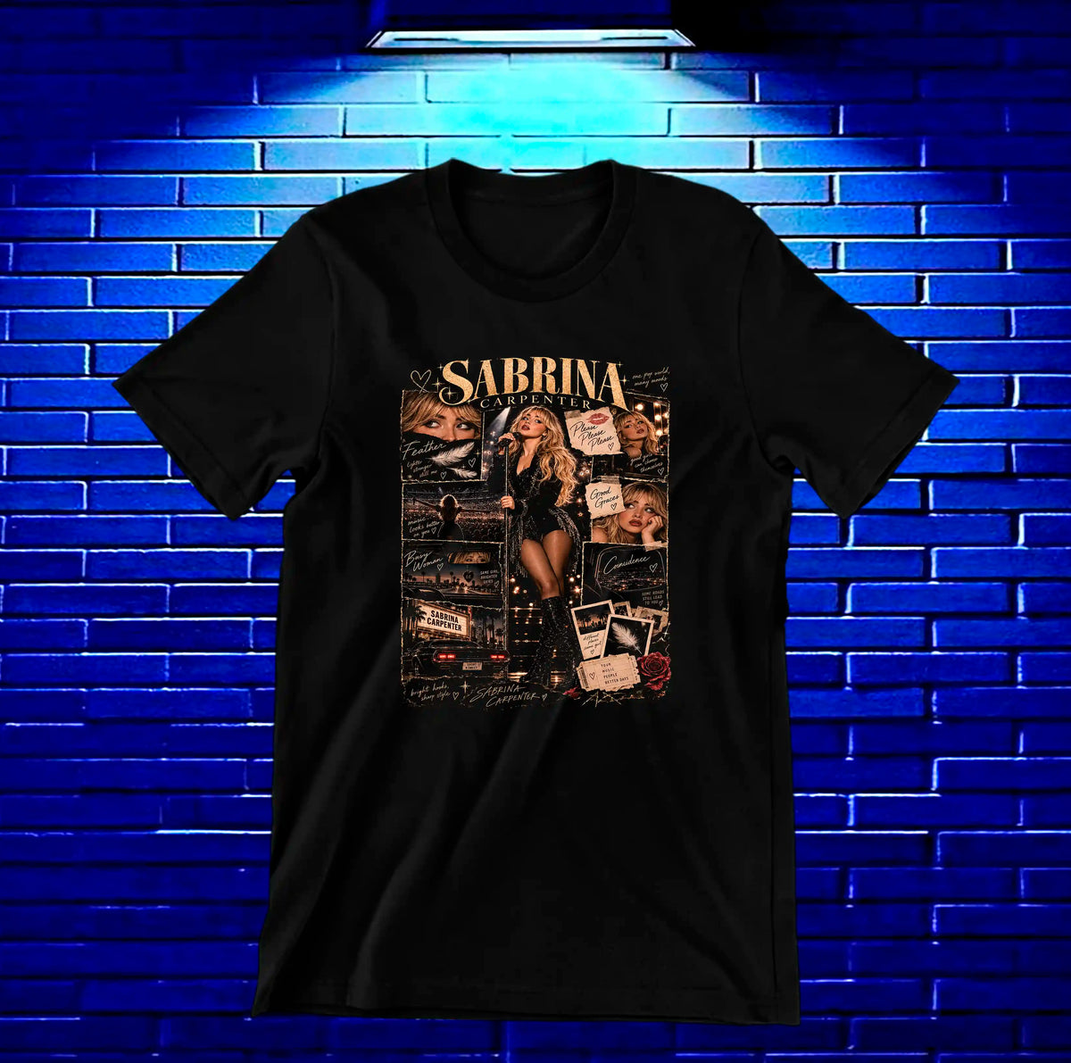 Camiseta Sabrina Carpenter CAVEN - MERON Negro