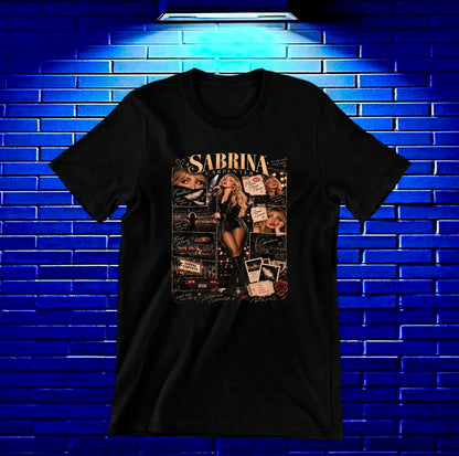 Camiseta Sabrina Carpenter CAVEN - MERON Negro