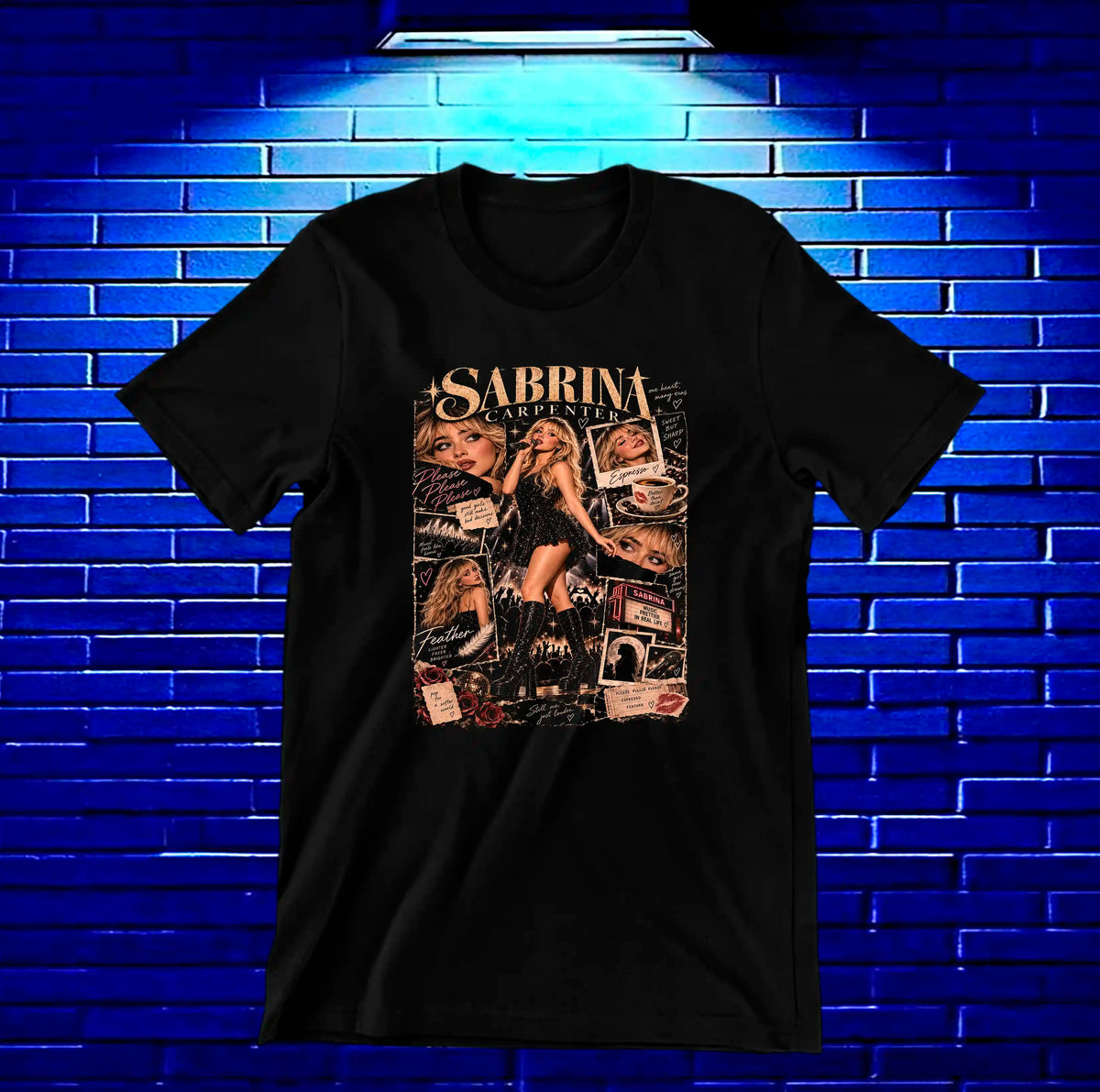 Camiseta Sabrina Carpenter MELAR - MERON Negro