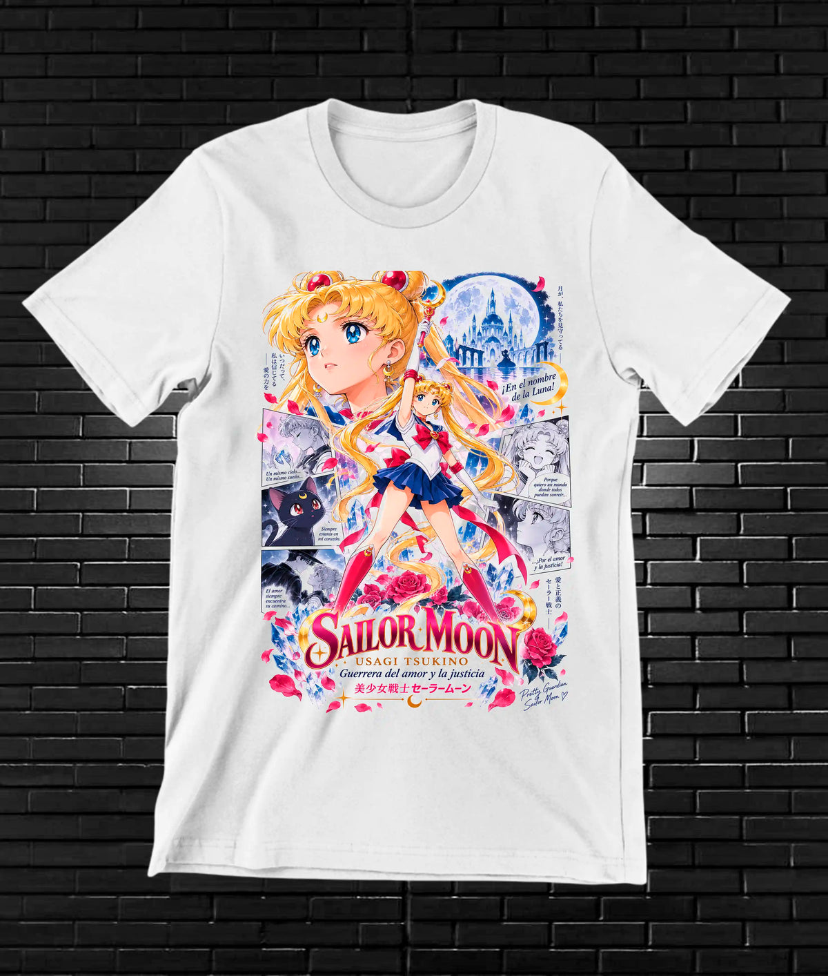 Camiseta Sailor Moon BALOR - MERON Blanco