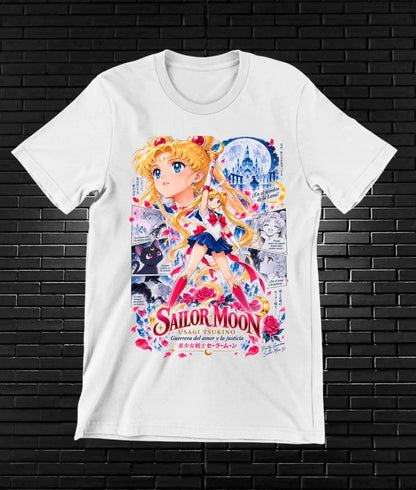 Camiseta Sailor Moon BALOR - MERON Blanco