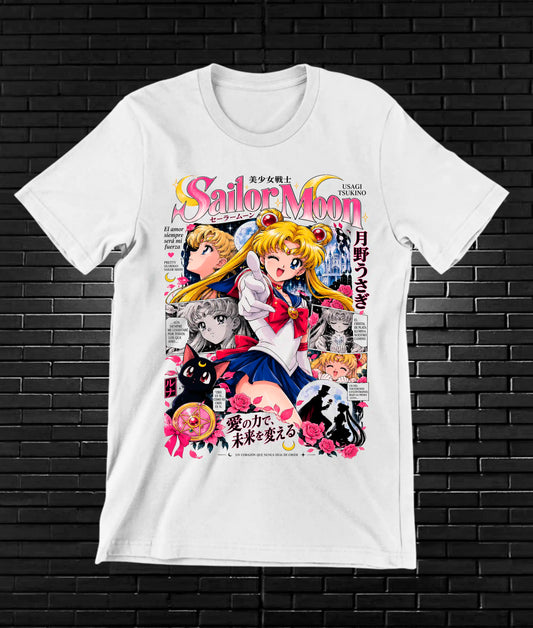 Camiseta Sailor Moon NIREN - BANIX Blanco