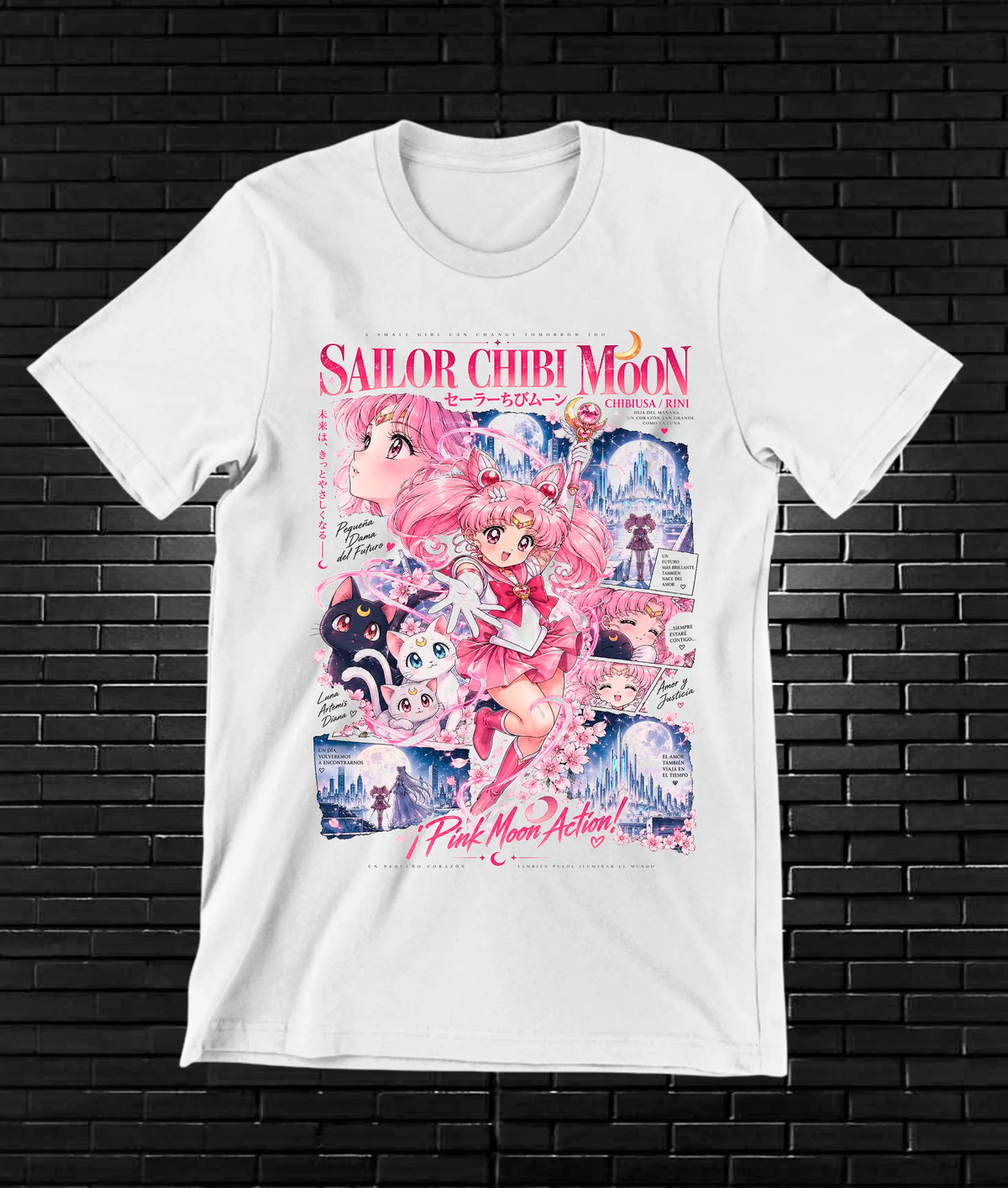 Camiseta Sailor Moon NIREN - MERON Blanco