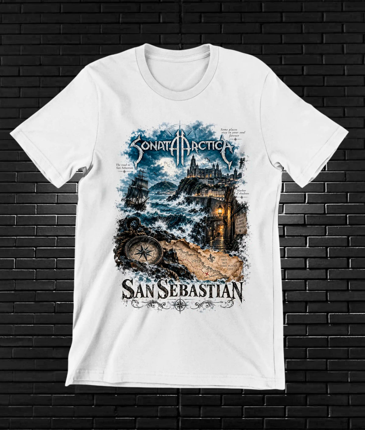 Camiseta Sonata Arctica NIMOR NIVRA Blanco