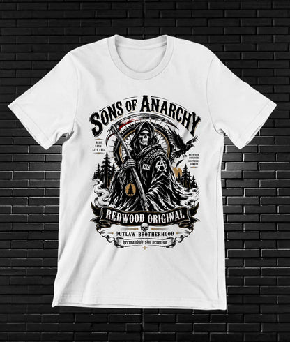 Camiseta Sons of Anarchy – CAMINE – Diseño CAVOX – Blanco