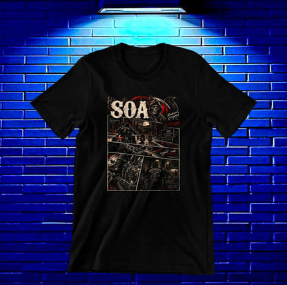 Camiseta Sons of Anarchy – CAMINE – Diseño MERON – Negro