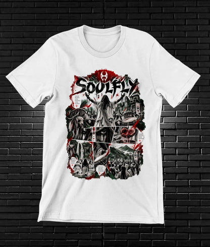 Camiseta Soulfly – BAMOR – Diseño BANIX – Blanco