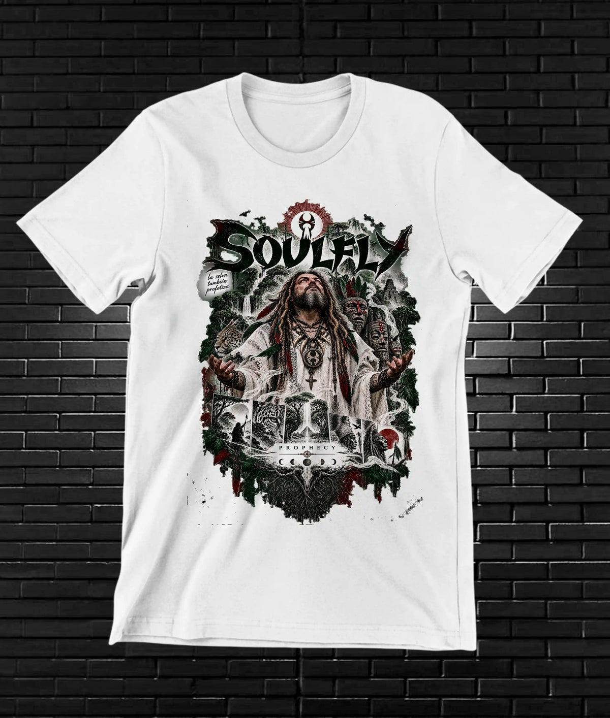 Camiseta Soulfly – BAMOR – Diseño BAREN – Blanco