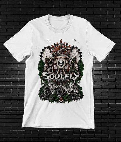 Camiseta Soulfly – CAMINE – Diseño BAREN – Blanco