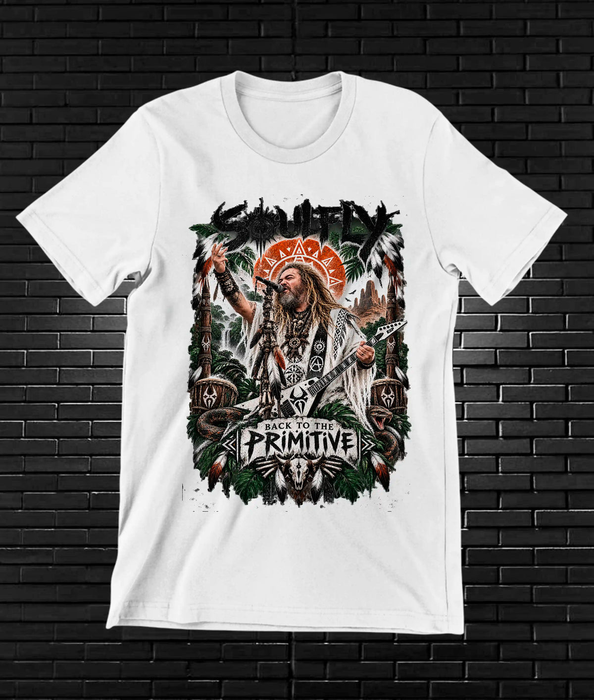 Camiseta Soulfly – CAMINE – Diseño CAVOX – Blanco