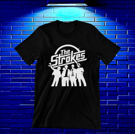 Camiseta The Strokes – Siluetas de la banda · Negra