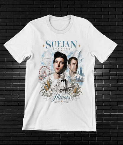 Camiseta Sufjan Stevens – BAMOR – Diseño BAREN – Blanco