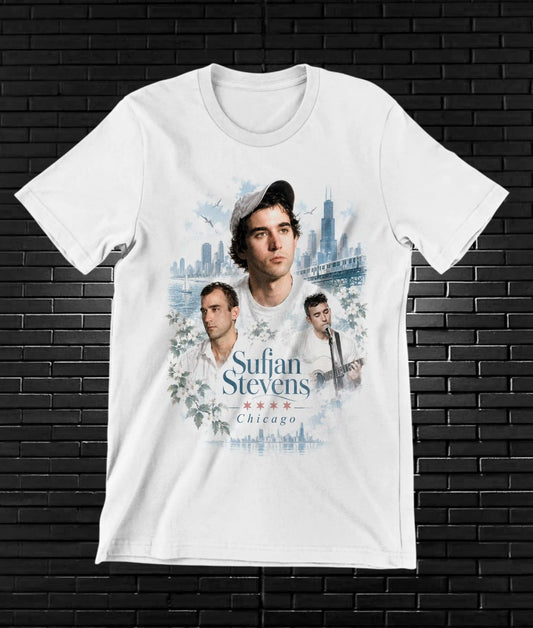 Camiseta Sufjan Stevens – BAMOR – Diseño CAVOX – Blanco