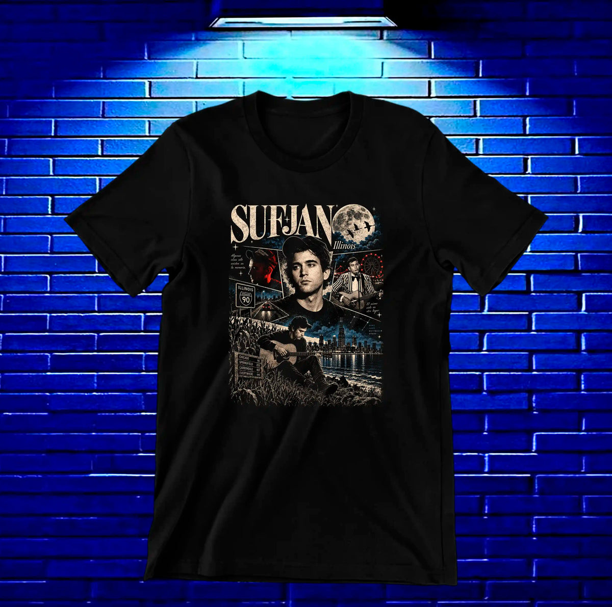Camiseta Sufjan Stevens – BAMOR – Diseño CAVOX – Negro