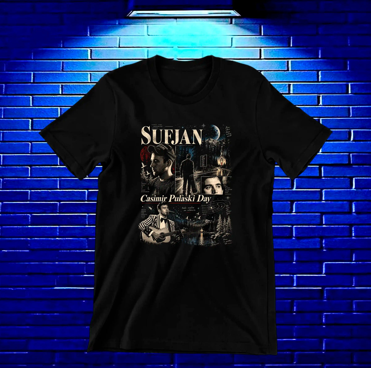 Camiseta Sufjan Stevens – BAMOR – Diseño MERON – Negro