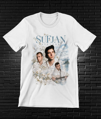 Camiseta Sufjan Stevens – BAMOR – Diseño NIVRA – Blanco