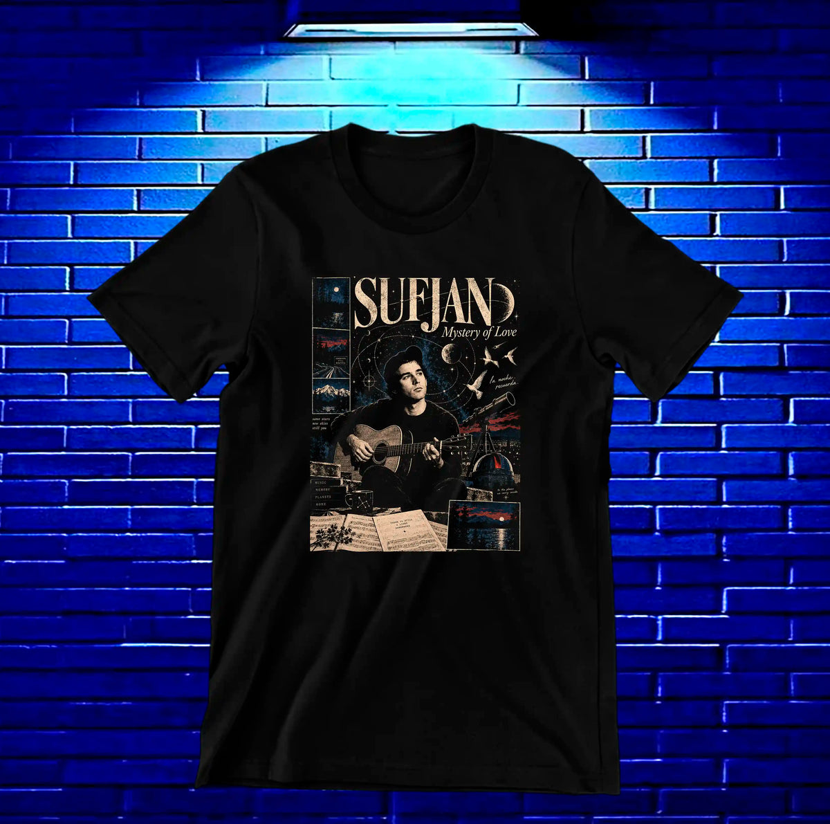 Camiseta Sufjan Stevens – BAMOR – Diseño NIVRA – Negro