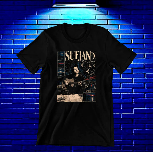 Camiseta Sufjan Stevens – BAMOR – Diseño NIVRA – Negro