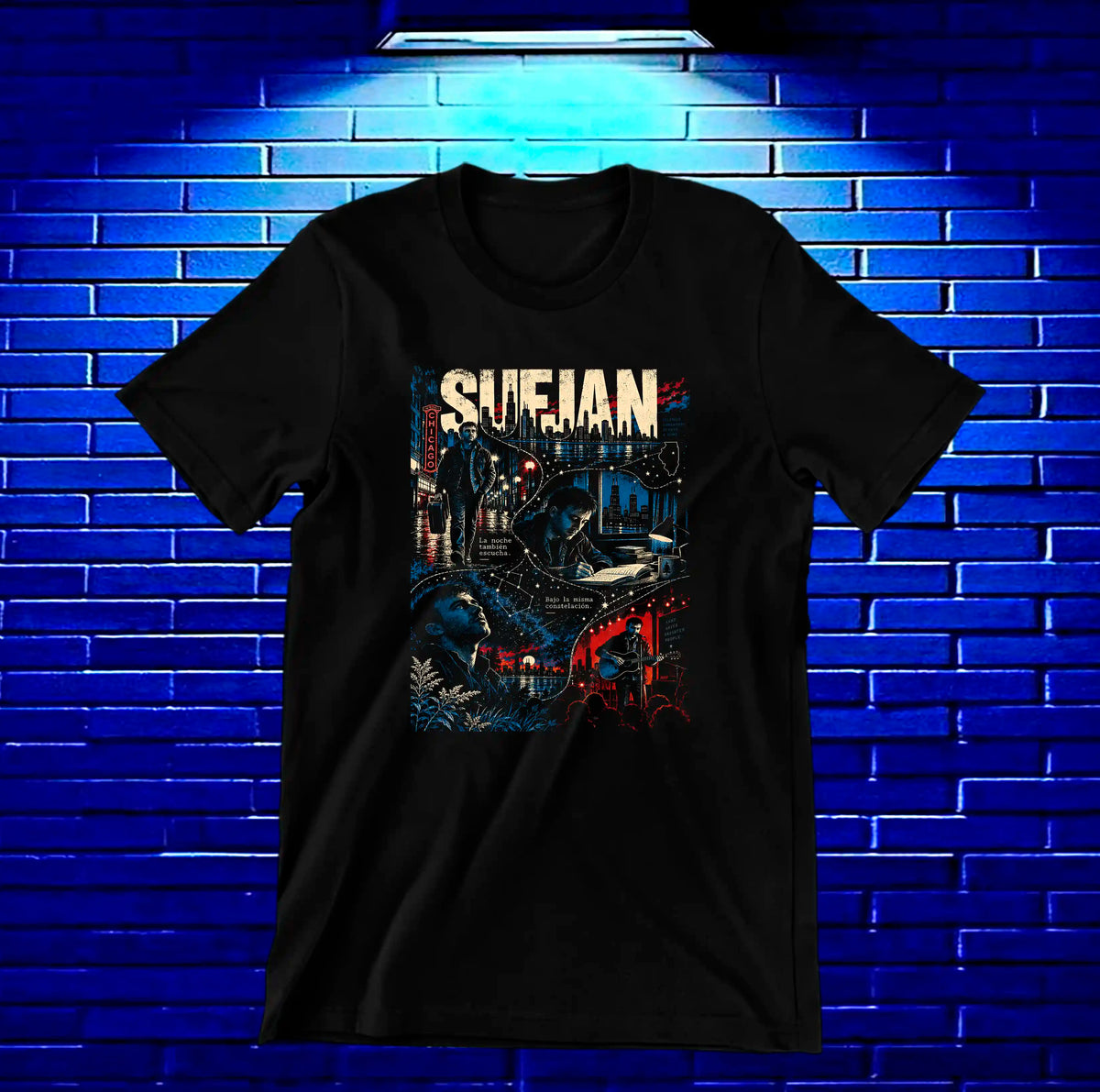 Camiseta Sufjan Stevens – CAMINE – Diseño BANIX – Negro