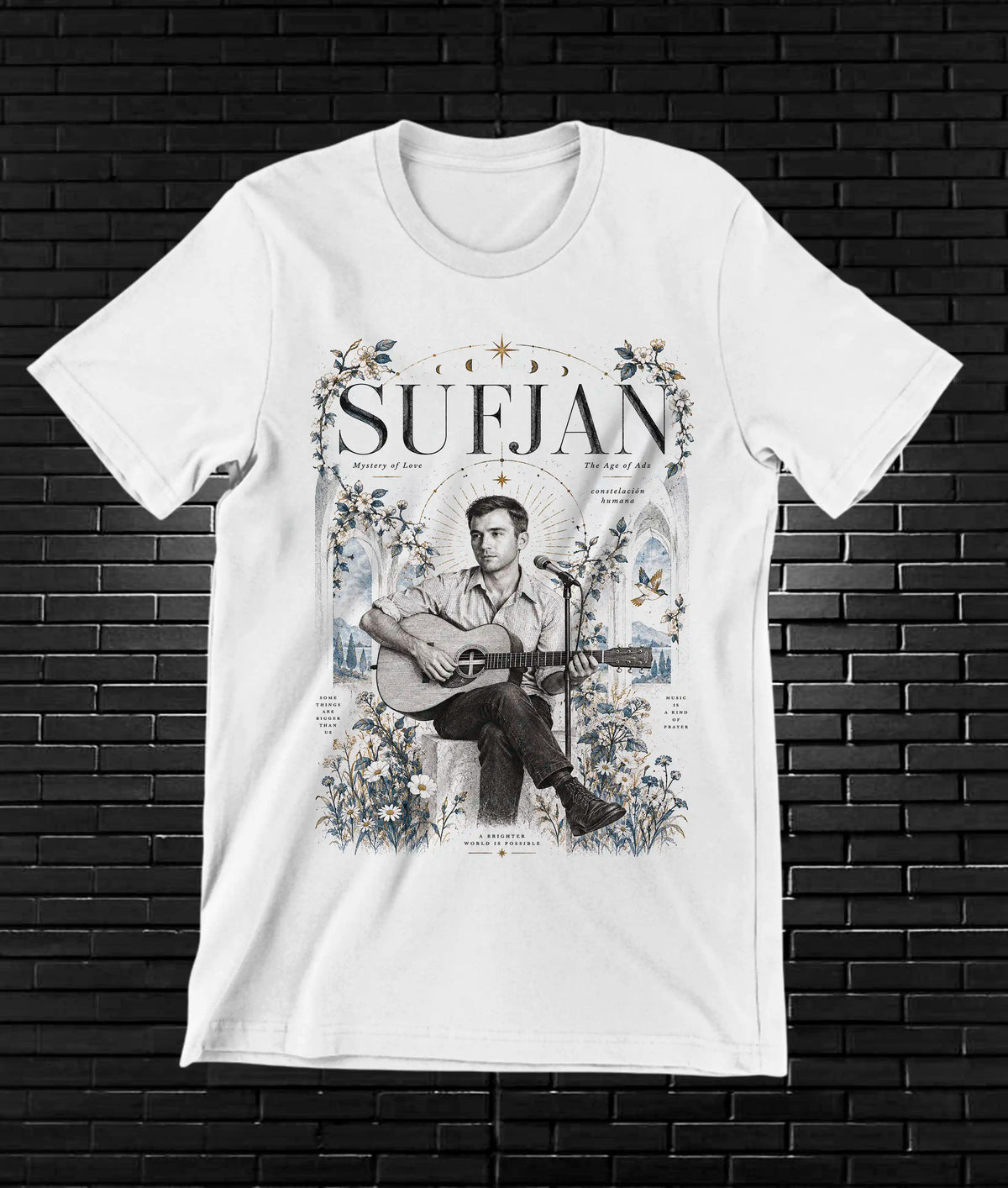 Camiseta Sufjan Stevens – CAMINE – Diseño BAREN – Blanco