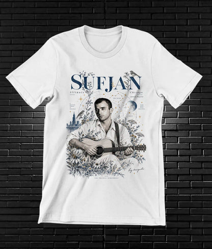 Camiseta Sufjan Stevens – CAMINE – Diseño CAVOX – Blanco