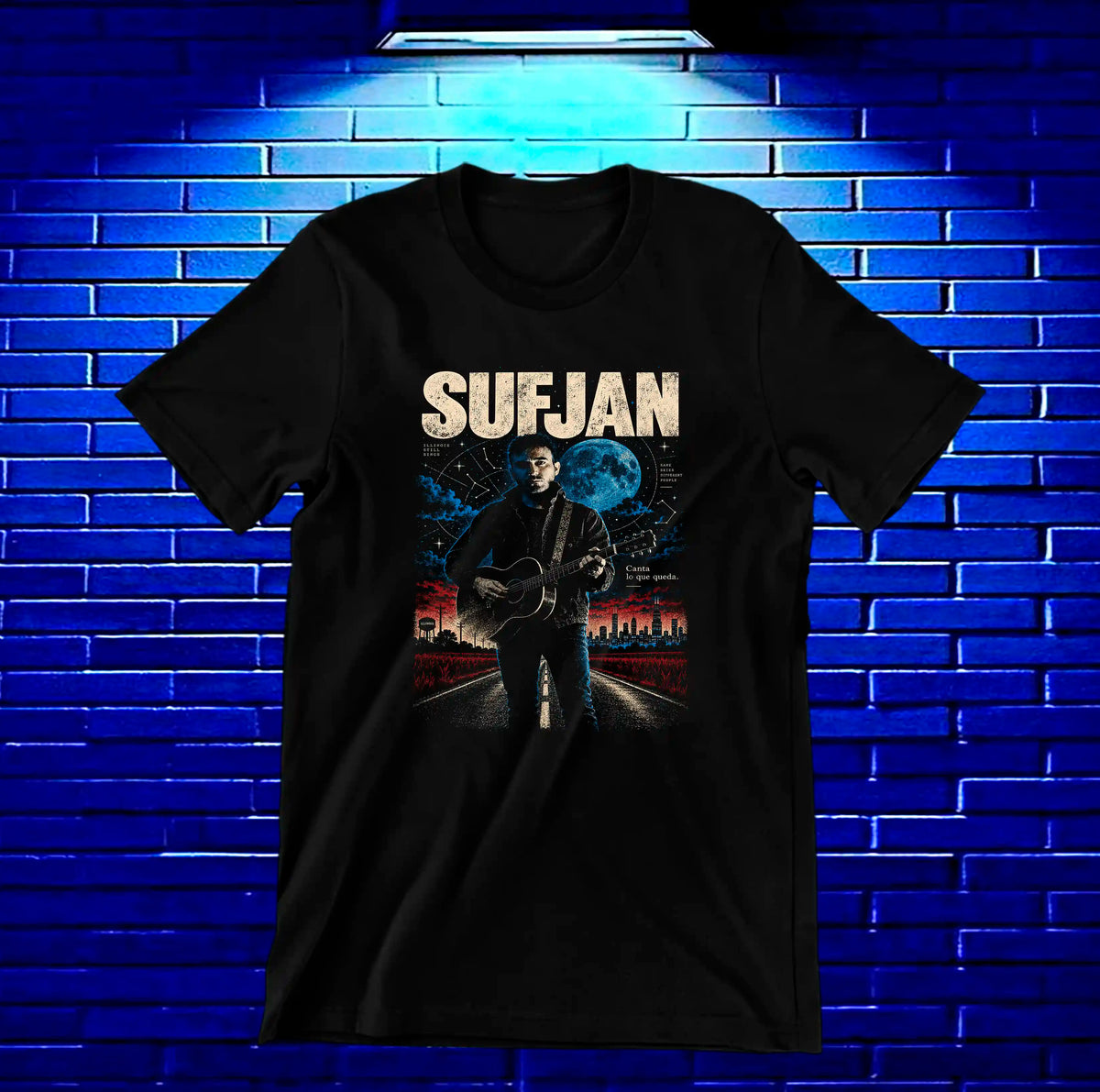 Camiseta Sufjan Stevens – CAMINE – Diseño CAVOX – Negro