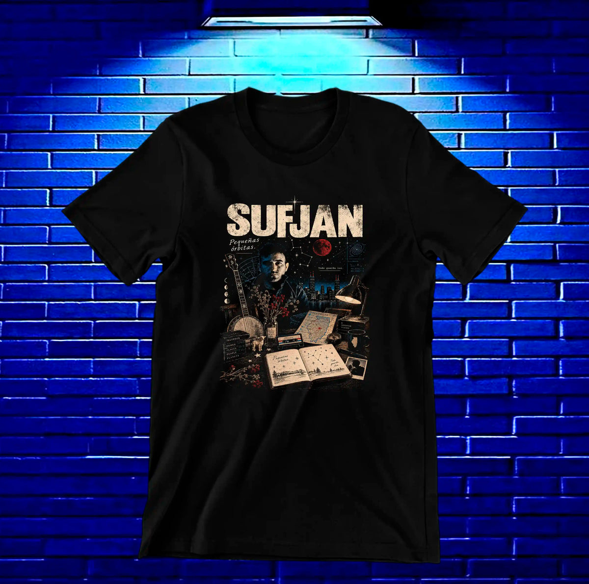 Camiseta Sufjan Stevens – CAMINE – Diseño MERON – Negro