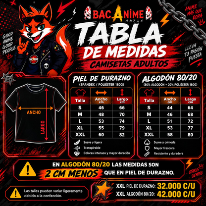 Tabla de medidas adultos