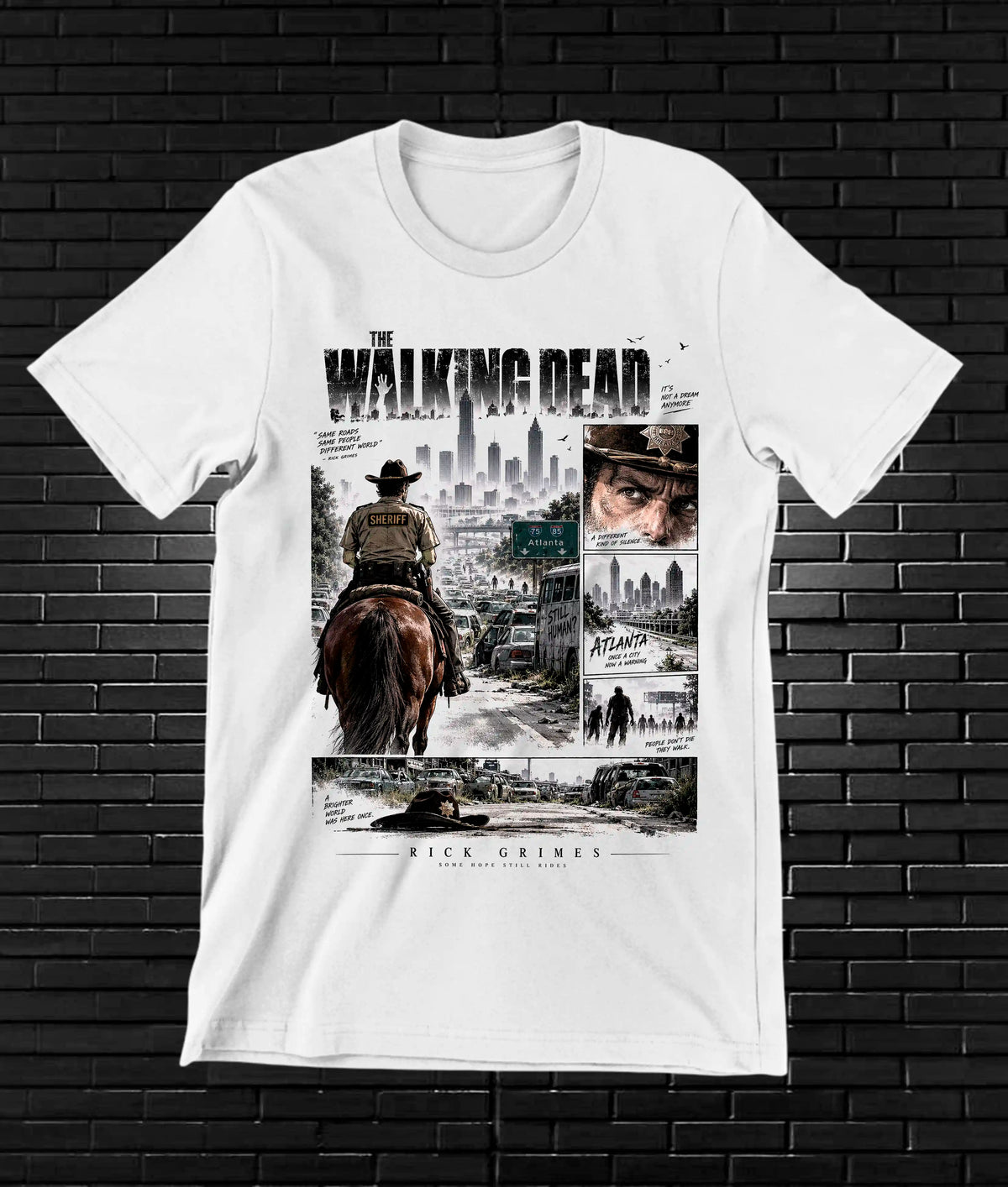 Camiseta The Walking Dead BAMOR BAREN Blanco