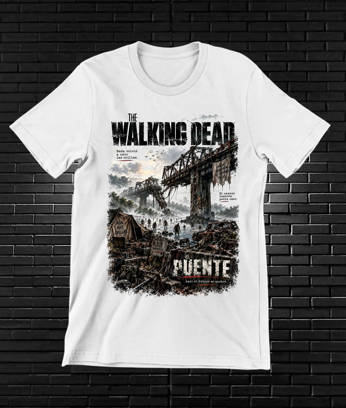 Camiseta The Walking Dead BAMOR MERON Blanco