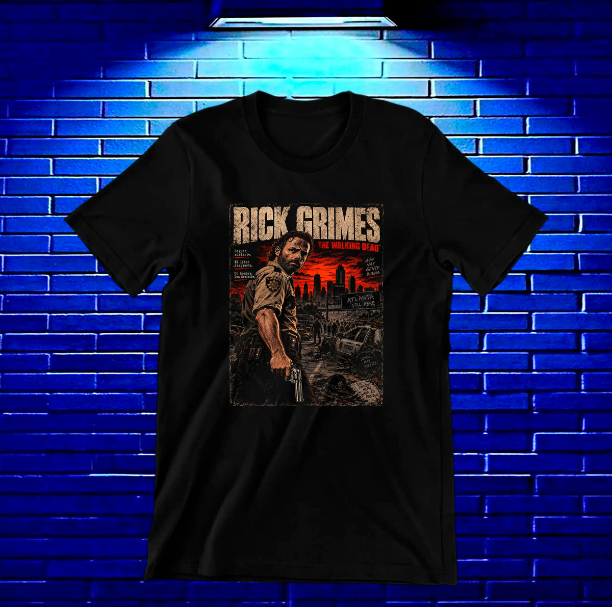 Camiseta The Walking Dead BAMOR MERON Negro