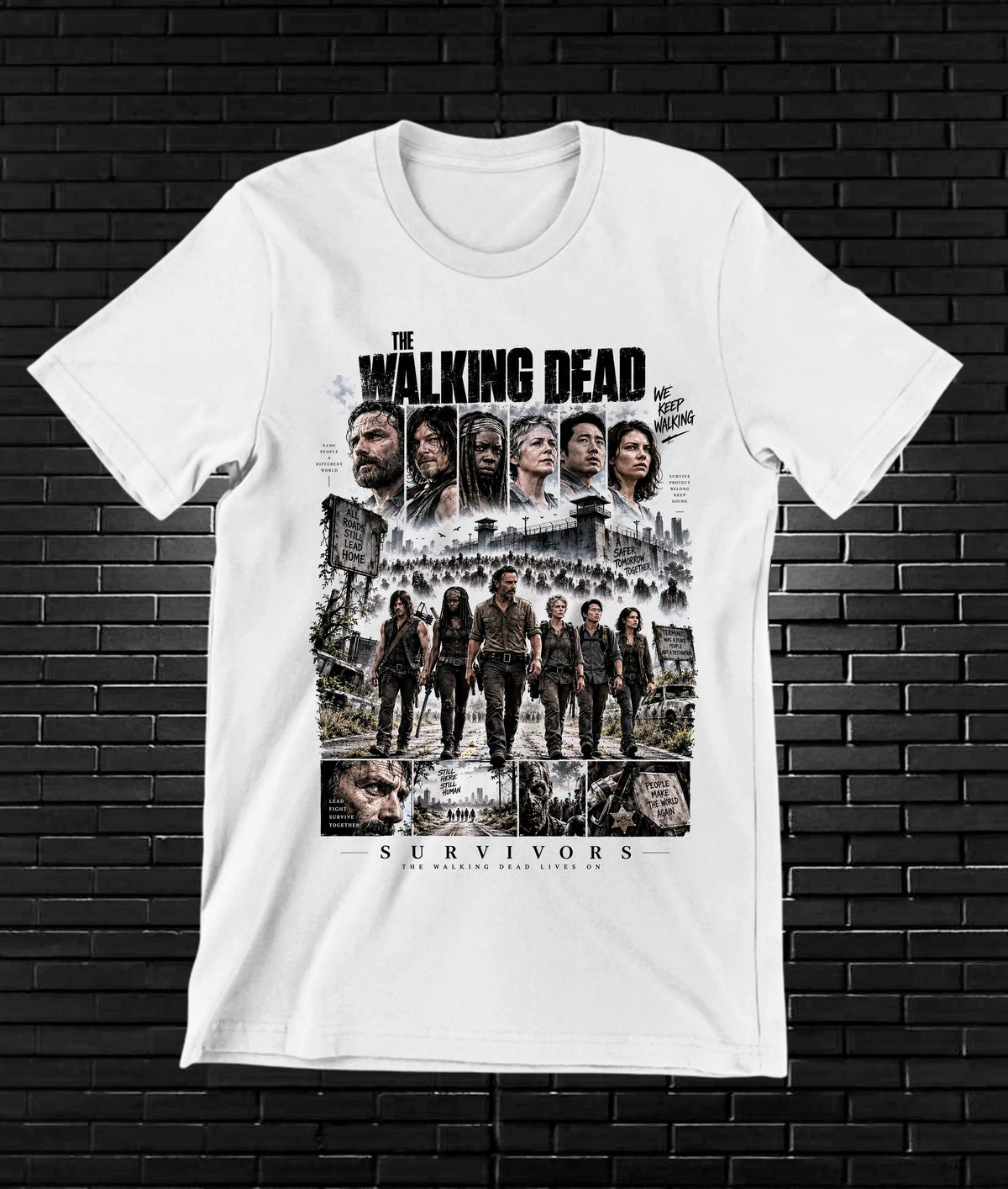 Camiseta The Walking Dead CAMINE CAVOX Blanco