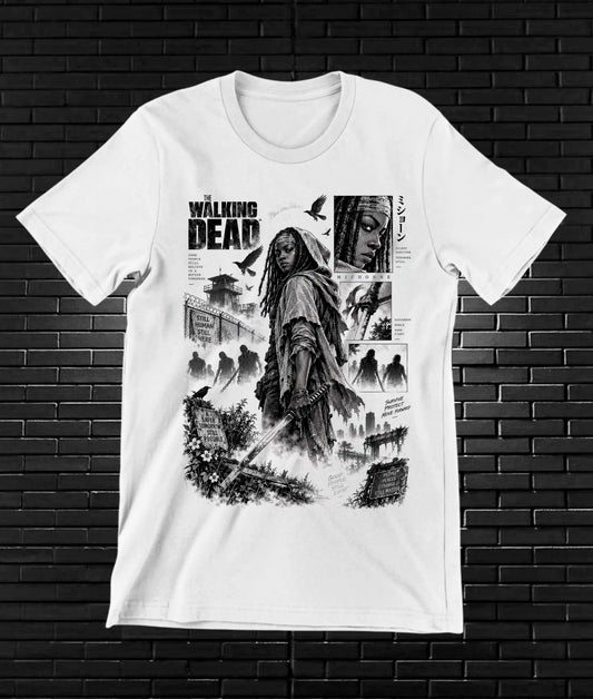 Camiseta The Walking Dead CAMINE MERON Blanco