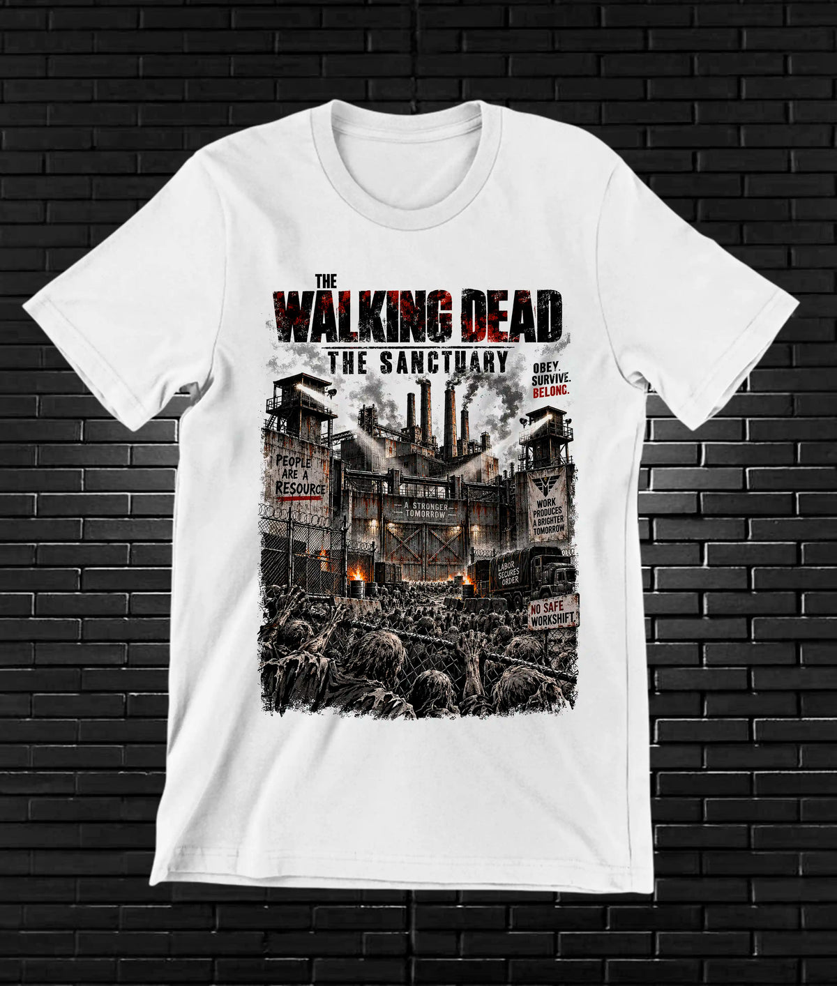 Camiseta The Walking Dead CAVEN MERON Blanco