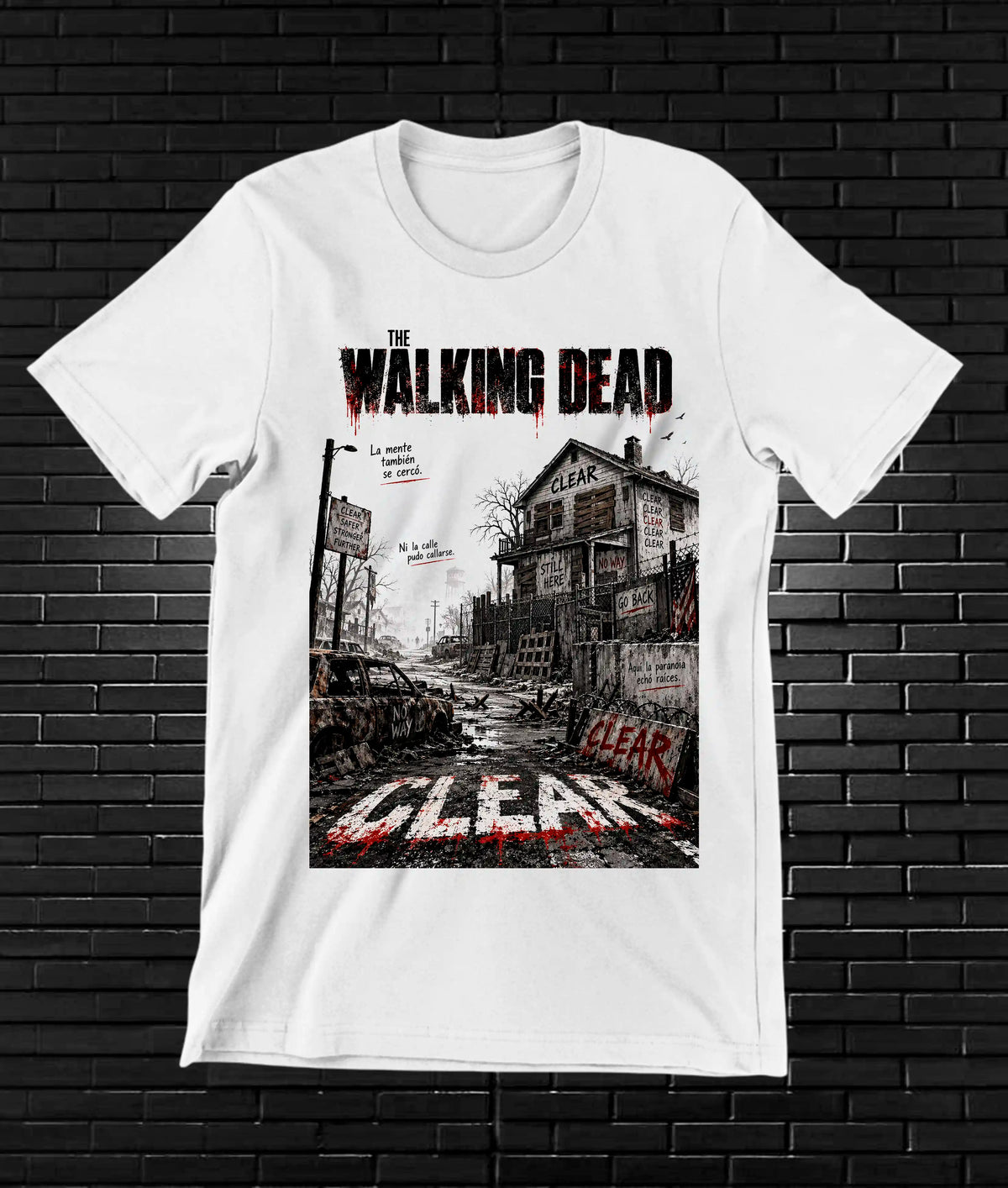 Camiseta The Walking Dead MERAK BAREN Blanco