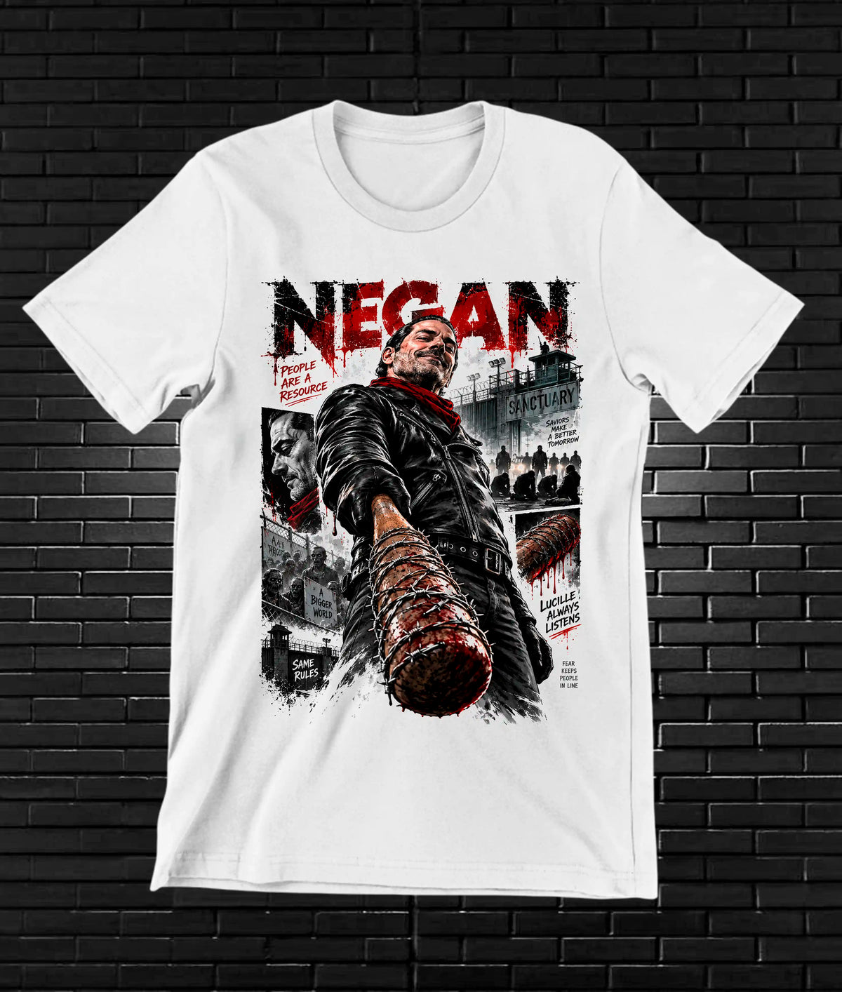 Camiseta The Walking Dead MERAK MERON Blanco