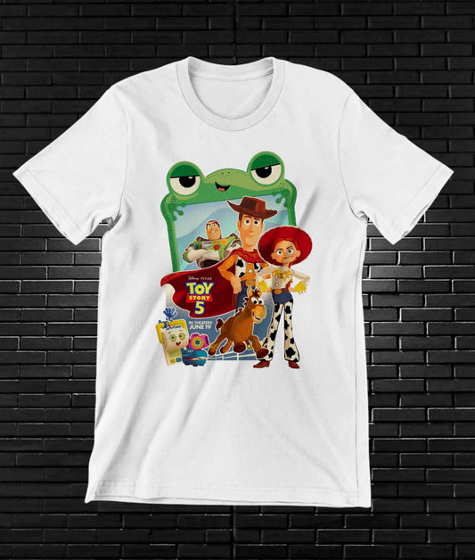 Camiseta Toy Story – Woody, Jessie y juguetes en grupo · Blanca