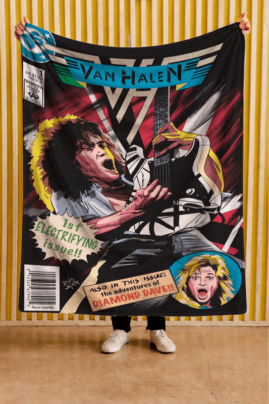Cobija Van Helen – Guitarrista · collage ilustrado