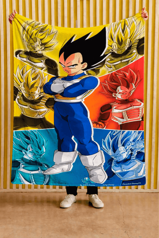 Cobija Dragon Ball – Vegeta · viñetas de colores